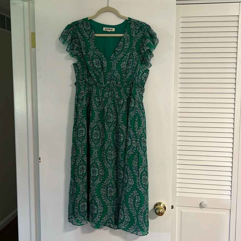 Pretty Green Paisley Boden Dress Size 12
